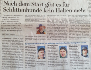 Freie Presse vom 16.2.2015