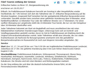 Vorbericht Freie Presse 2017